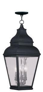 Exeter 3 Light 10 inch Black Outdoor Pendant Lantern