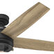 Margo 52 inch Matte Black with Golden Maple Blades Ceiling Fan