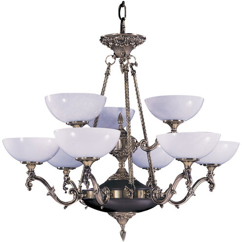 Napoleonic 9 Light 33 inch French Brass Dining Chandelier Ceiling Light