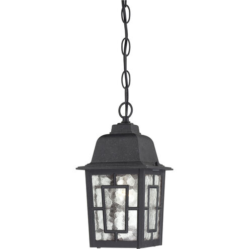 Banyan 1 Light 6 inch Textured Black Outdoor Hanging Lantern