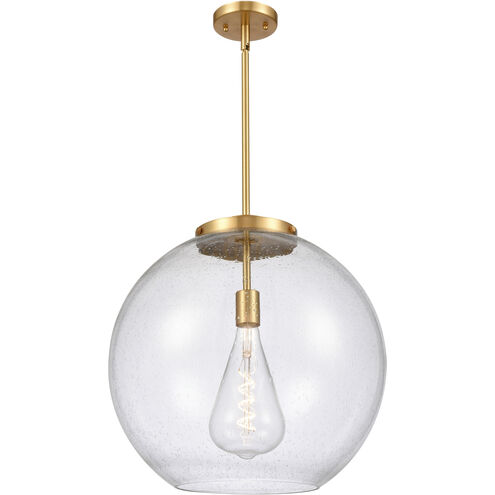 Ballston Athens 1 Light 17.75 inch Satin Gold Pendant Ceiling Light in Incandescent, Seedy