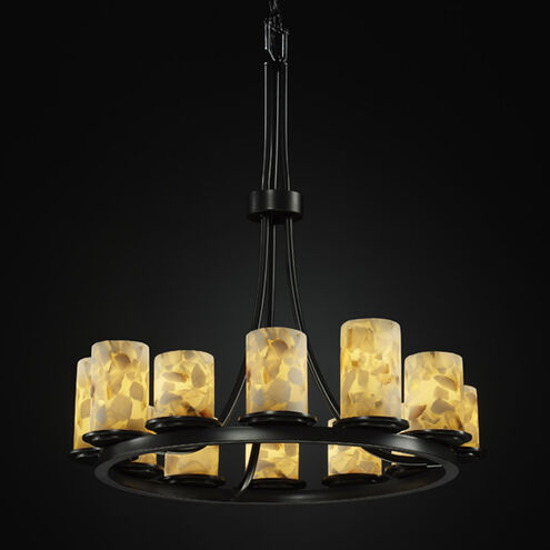 Alabaster Rocks LED 28 inch Dark Bronze Chandelier Ceiling Light in 8400 Lm LED, Dakota