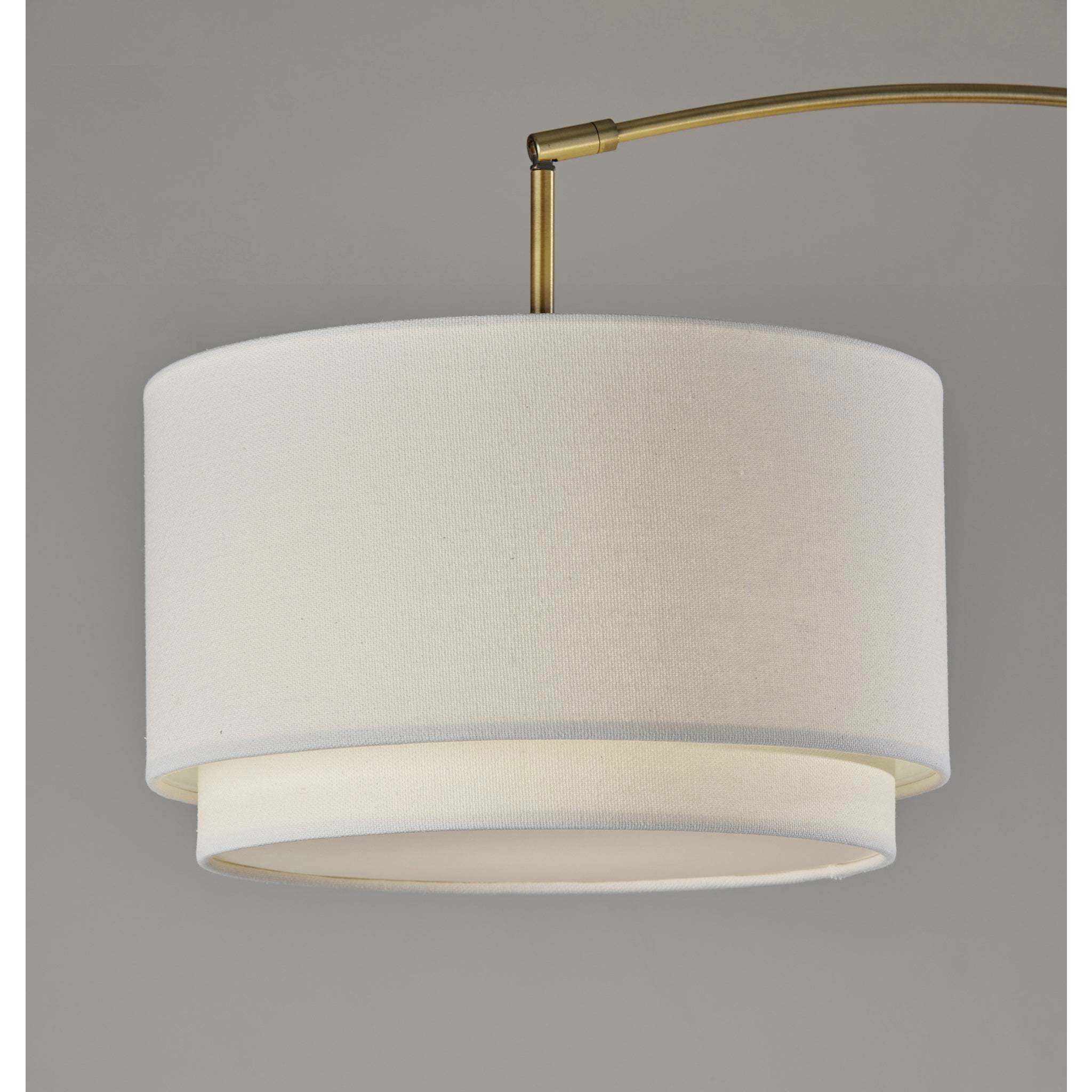 Brinkley 73.5 inch 100.00 watt Antique Brass Arc Floor Lamp Portable Light