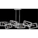 Ensemble LED 62 inch Polished Nickel Chandelier Ceiling Light, Linear & Oval