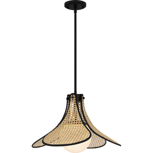Delilah 1 Light 18 inch Matte Black Pendant Ceiling Light, Large