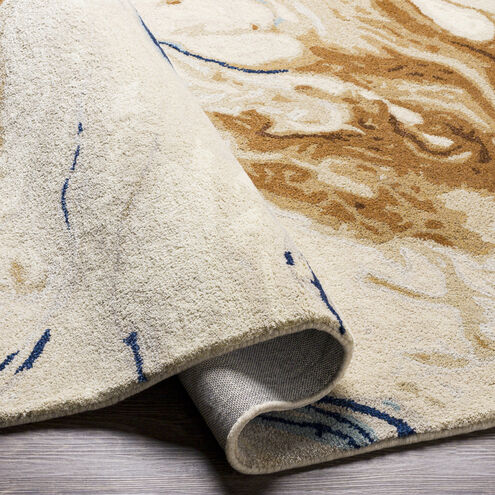 Kavita 90 X 60 inch Dark Brown Rug in 5 x 8, Rectangle