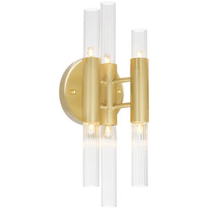 Orgue LED 5 inch Satin Gold Wall Sconce Wall Light
