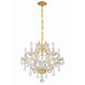 Maria Theresa 6 Light 20 inch Gold Chandelier Ceiling Light in Clear Hand Cut