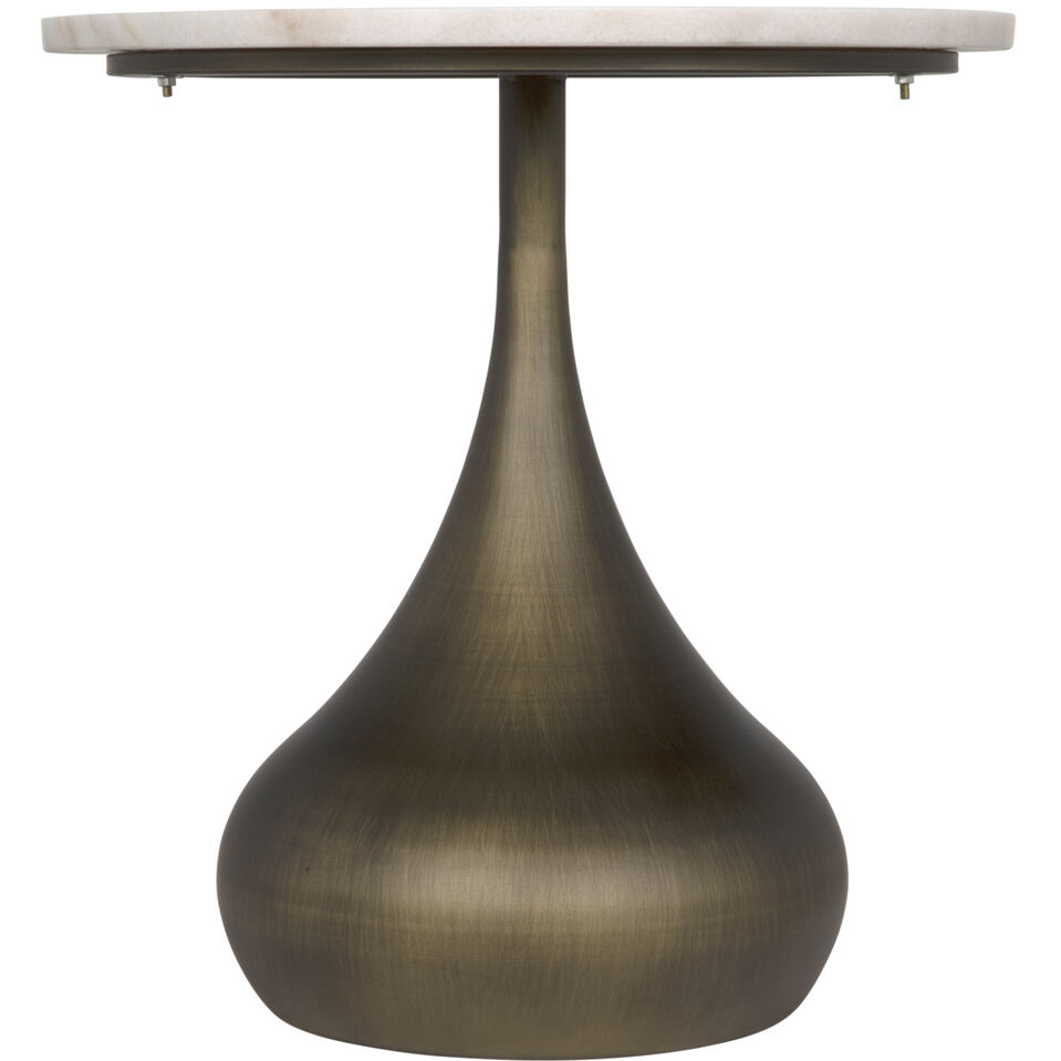 Mateo 19 X 18 inch Aged Brass Side Table