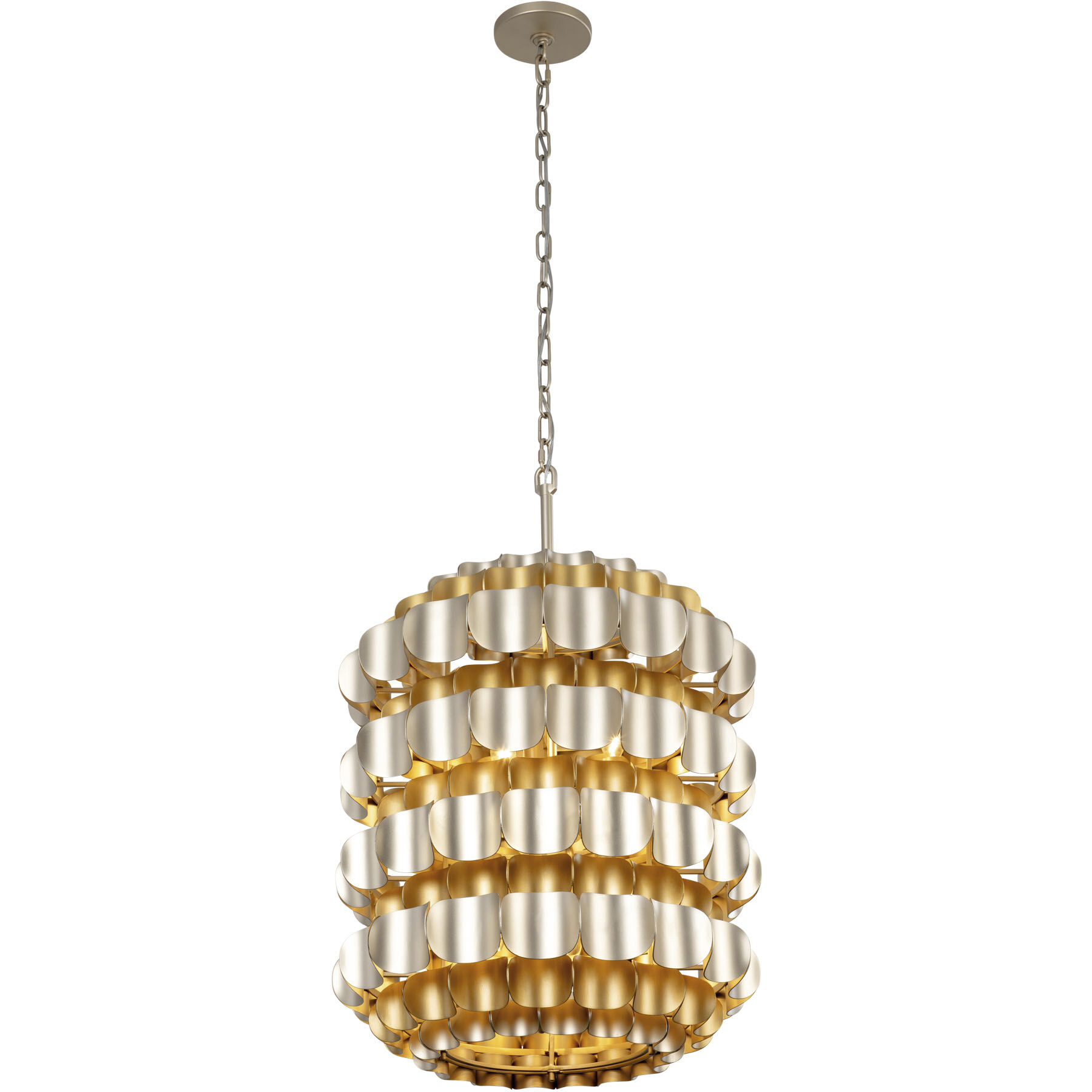 Swoon 6 Light 20 inch Antique Gold/Gold Dust Foyer Pendant Ceiling Light, Smithsonian Collaboration