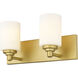 Soledad 2 Light 16.25 inch Brushed Gold Vanity Wall Light