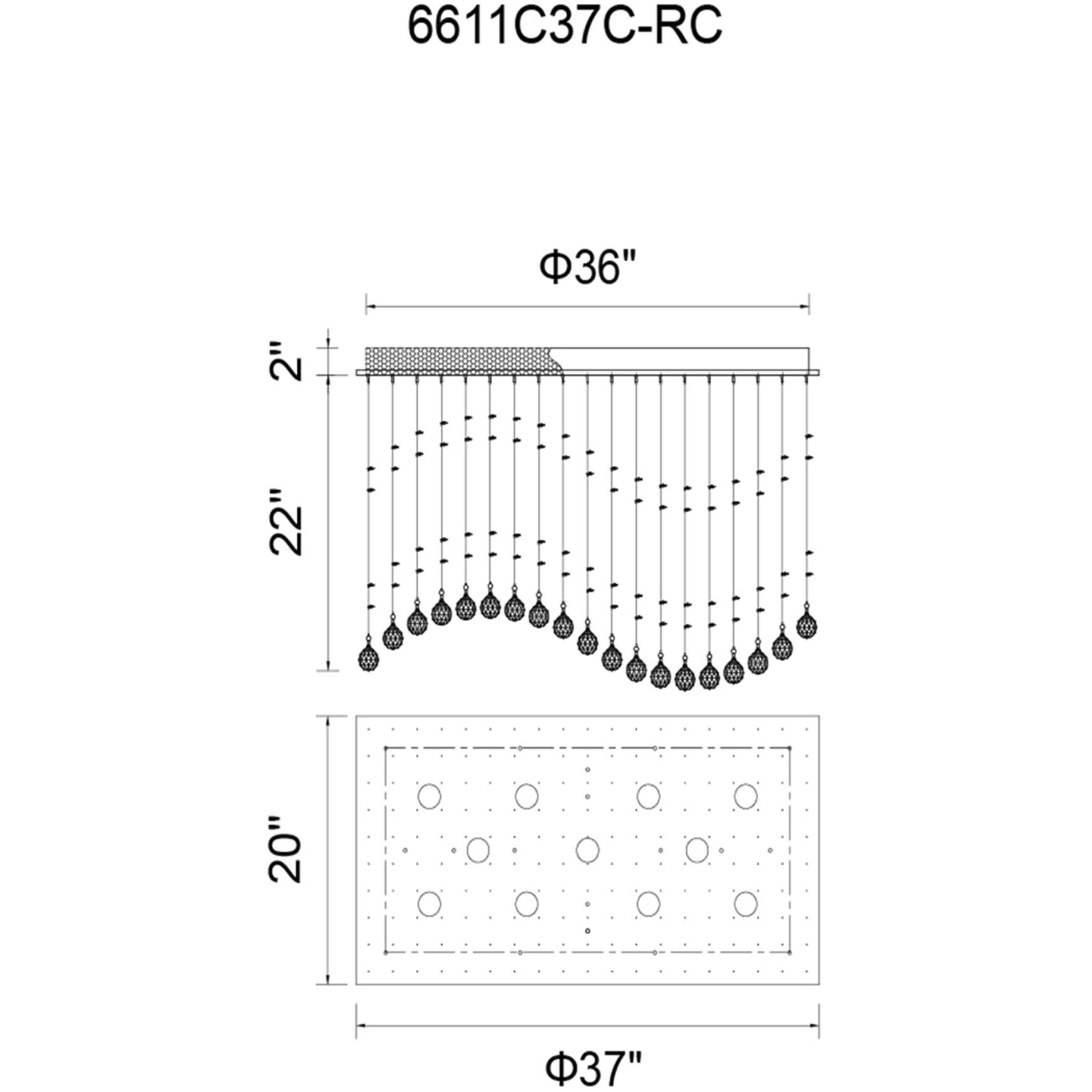 Twinkle 11 Light 20 inch Chrome Flush Mount Ceiling Light