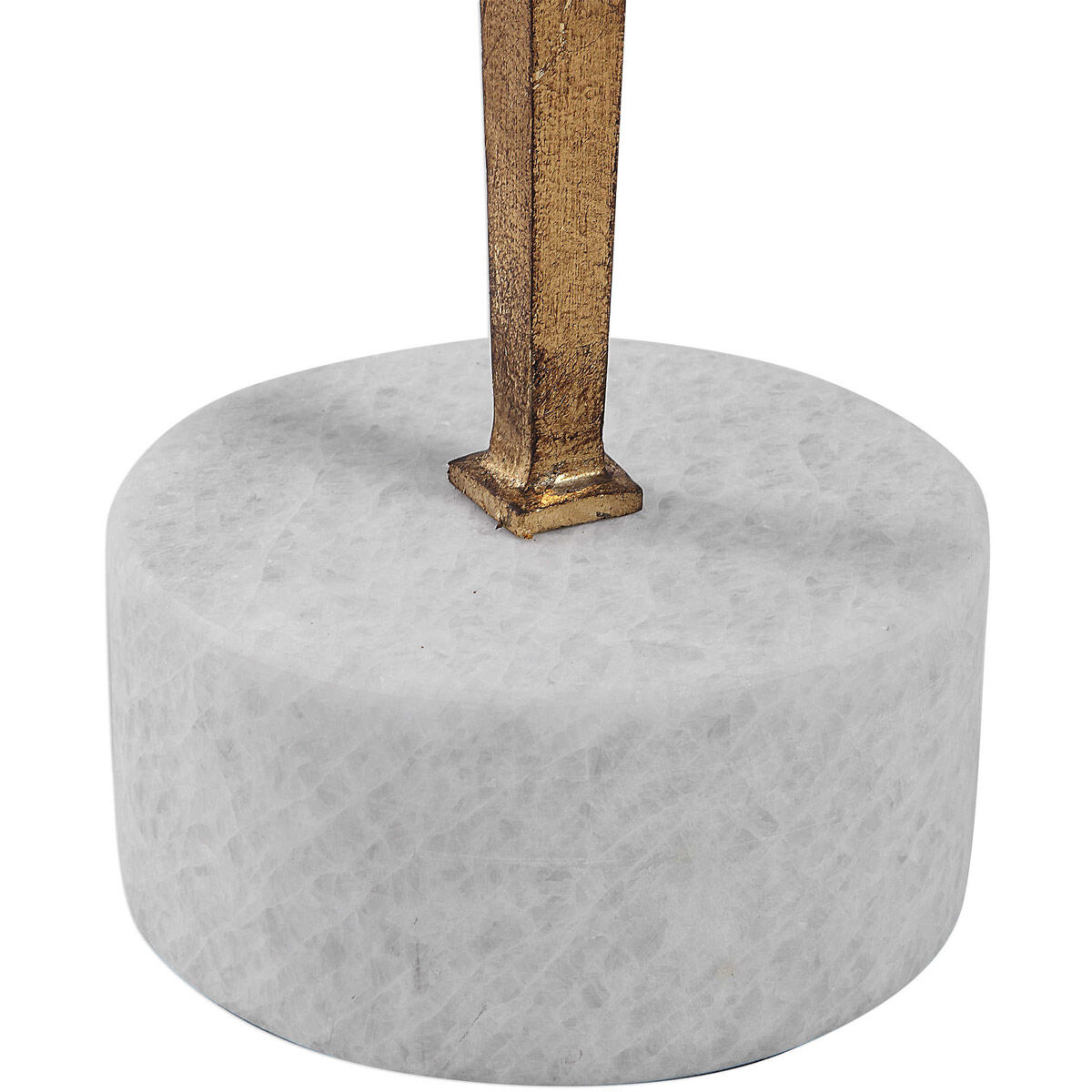 Miriam 25 X 9 inch Antique Gold and Antique Mirror with White Marble Accent Table