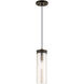 Art Glass 1 Light 5 inch Bronze Mini Pendant Ceiling Light