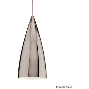 Quick Connect LED 4 inch Chrome Monopoint Pendant Ceiling Light in Brushed Nickel, Canopy Mount MP