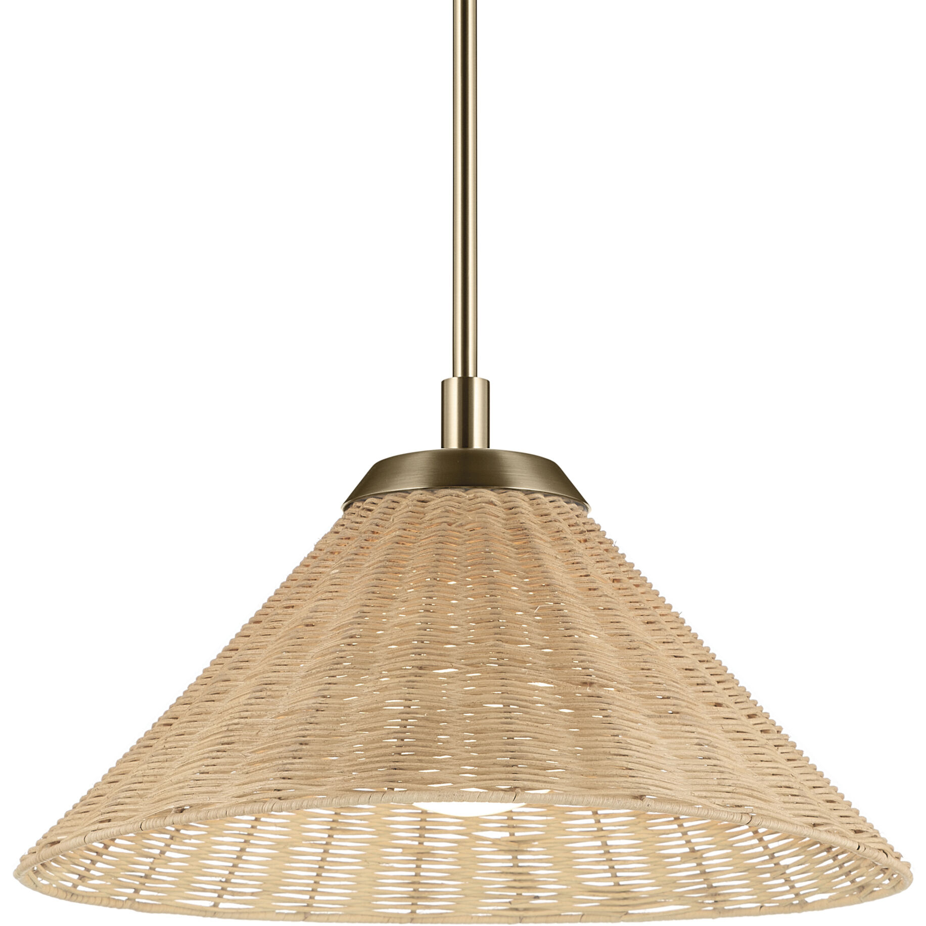 Bekah 1 Light Champagne Bronze Pendant Ceiling Light, Convertible