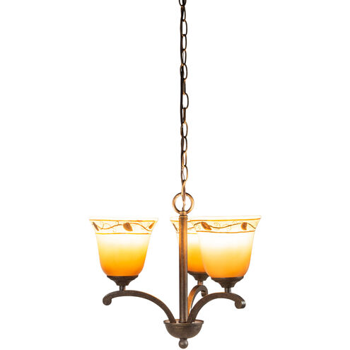 Springdale 3 Light 16 inch Antique Golden Bronze Chandelier Ceiling Light