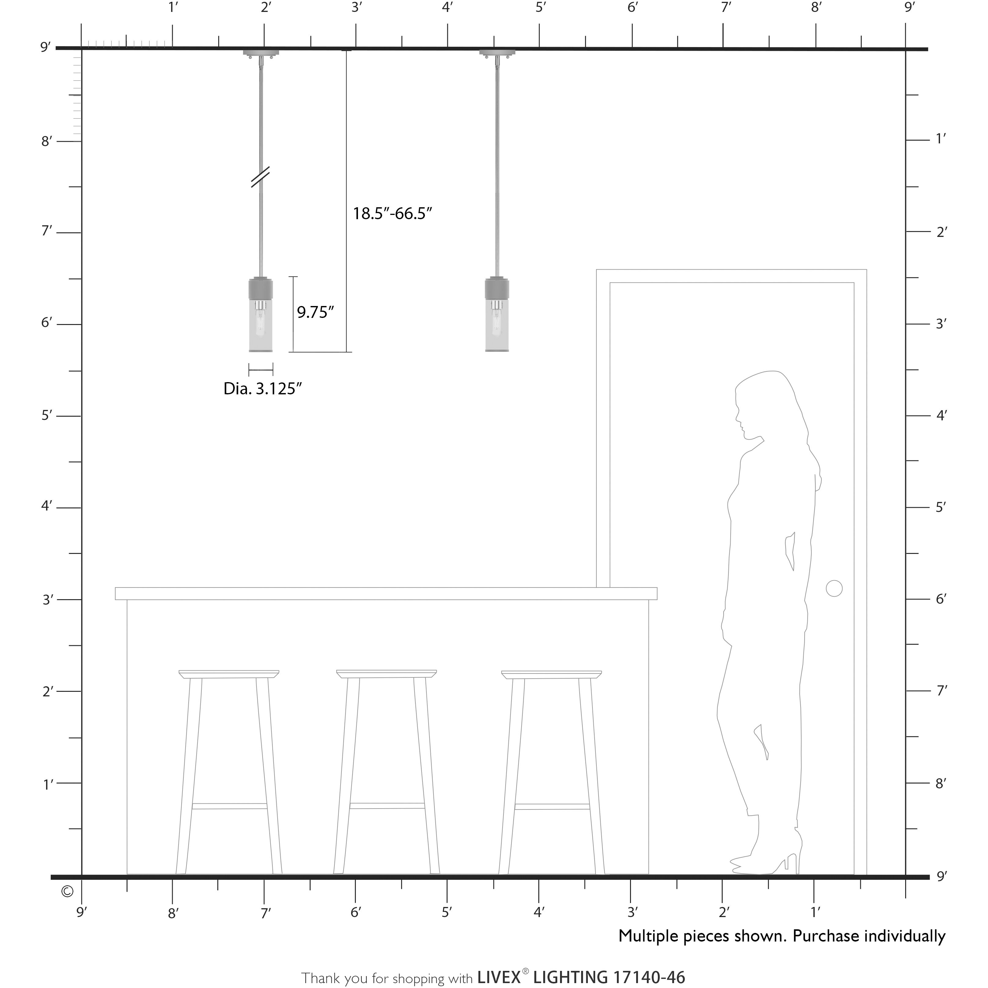 Quincy 1 Light 4.75 inch Black Chrome Mini Pendant Ceiling Light