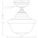 School House 1 Light 10 inch Polished Chrome Semi-Flush Ceiling Light