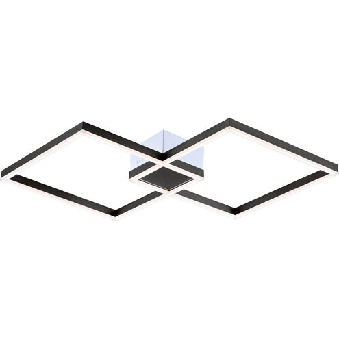 Fractal 23 inch Satin Dark Gray Flush Mount / Wall Sconce Ceiling Light