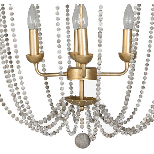 Whitney 4 Light 24 inch Vintage Gold / Antique White Chandelier Ceiling Light