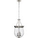 Boliver 3 Light 11.75 inch Brushed Nickel Pendant Ceiling Light