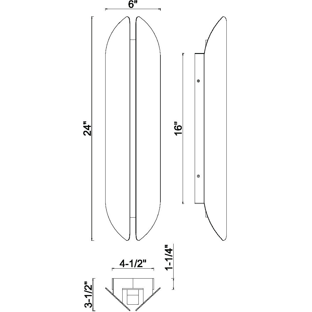 Inntra 1 Light 24 inch Brass Outdoor Wall Sconce