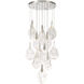 Jateo LED 24 inch Polished Nickel Multi Drop Chandelier Ceiling Light