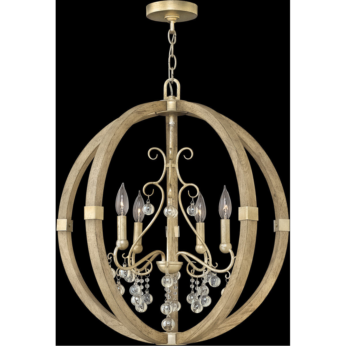 Abingdon 4 Light 24.25 inch Silver Leaf Foyer Pendant Ceiling Light