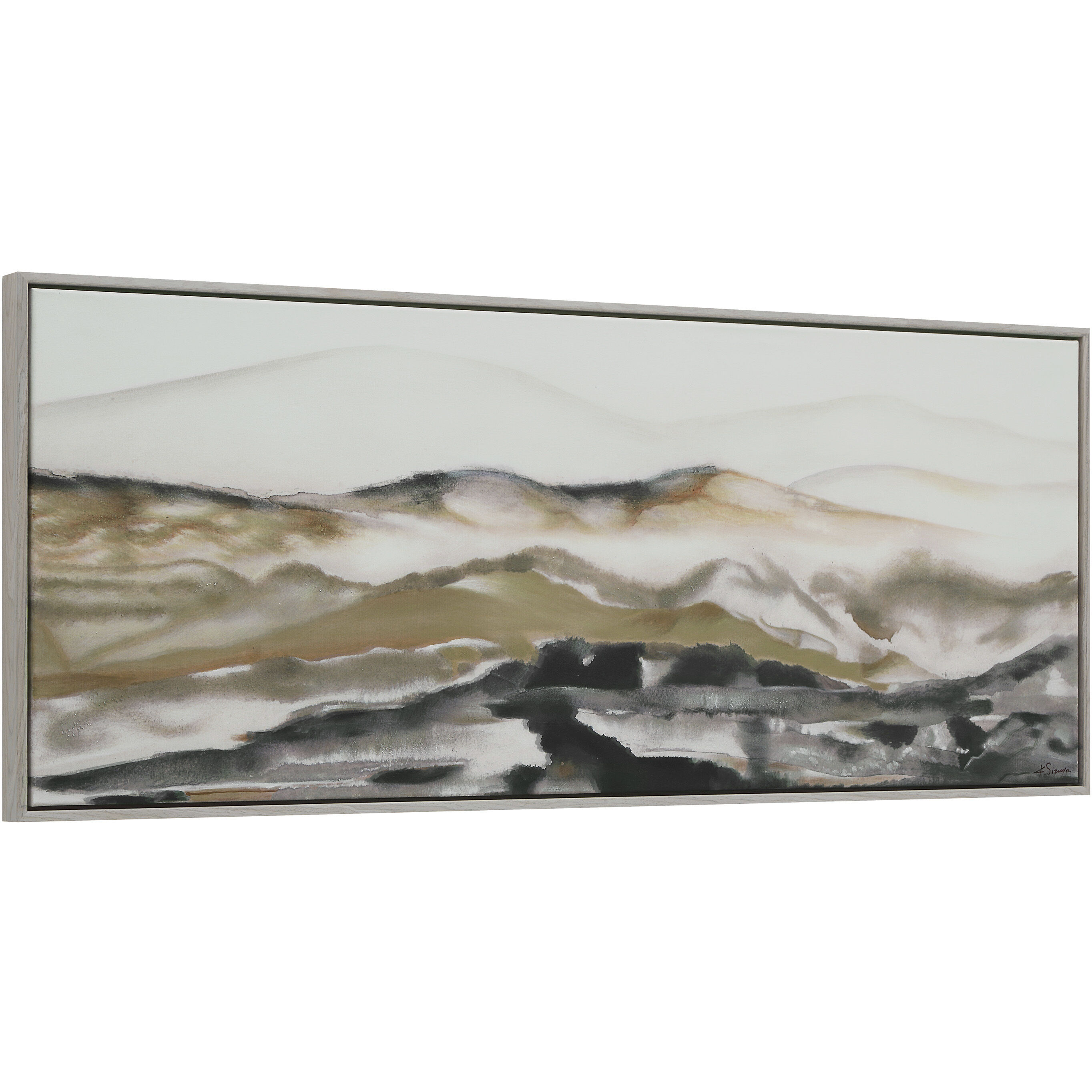 Campsis Multicolor and Cream Canvas Art