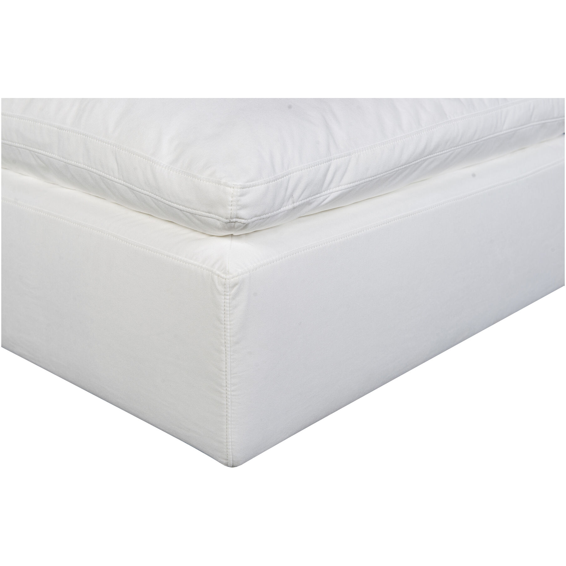 Terra Condo 19 inch White Ottoman
