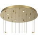 Jateo LED 24 inch Gold Multi Drop Chandelier Ceiling Light