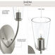 Jheni 1 Light 7 inch Brushed Nickel Wall Sconce Wall Light