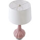 Abbey Lane 30 inch 150 watt Pink with Clear Table Lamp Portable Light