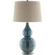 Lara 31.75 inch 150 watt Blue Table Lamp Portable Light