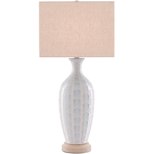 Saraband 32 inch 150 watt Sky Blue/Cream Table Lamp Portable Light
