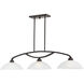 Somerset 3 Light 50 inch English Bronze Linear Chandelier Ceiling Light
