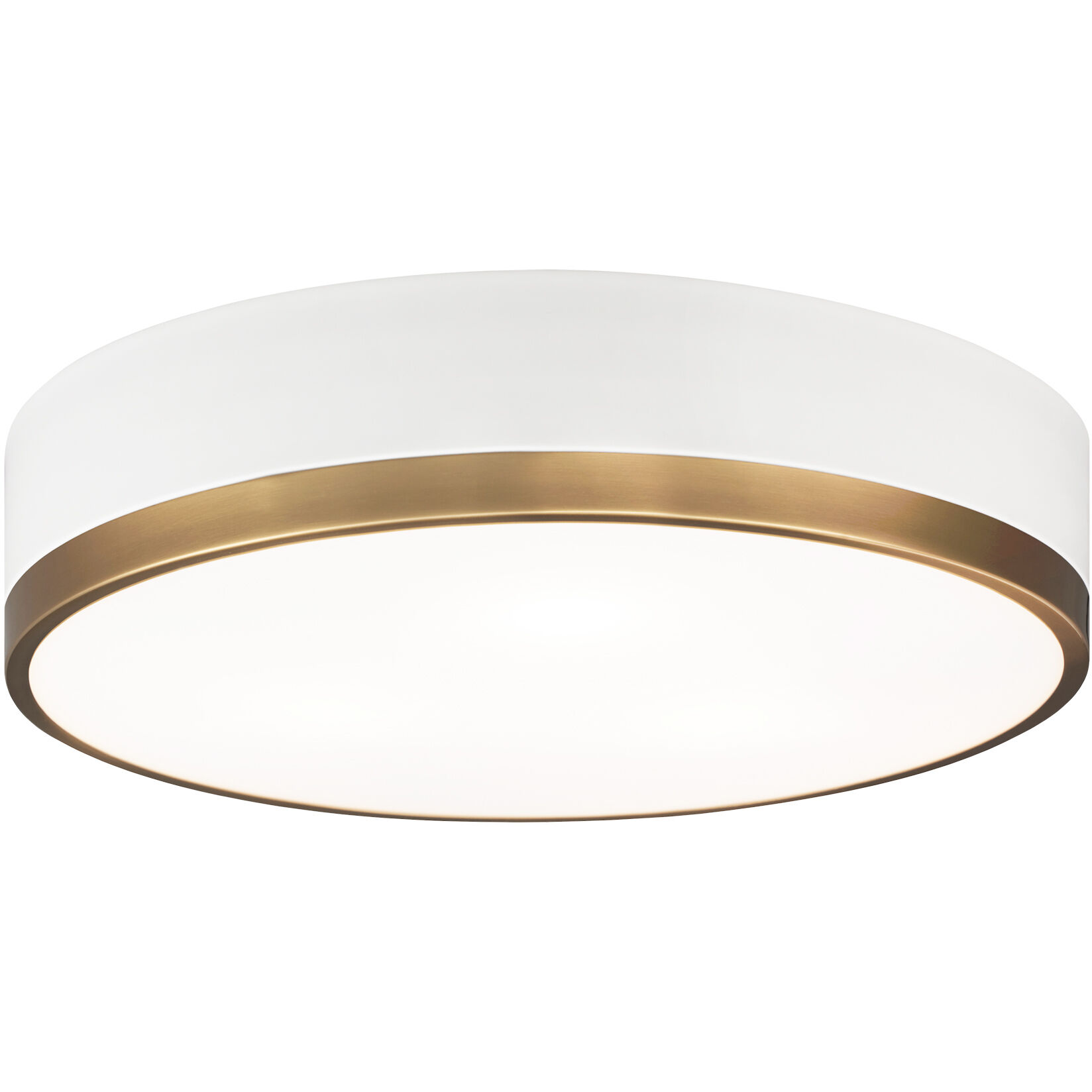 Trydor 3 Light 16 inch White and Aged Gold Brass Flush Mount Ceiling Light