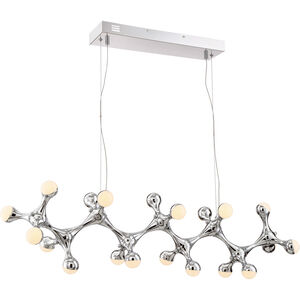Molecule LED 9 inch Chrome with Acrylic Shade Chandelier Ceiling Light