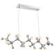 Molecule LED 9 inch Chrome with Acrylic Shade Chandelier Ceiling Light