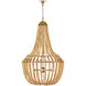 Penelope 6 Light 27 inch Antique Brass Chandelier Ceiling Light