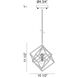 Geometry Series 1 Light 10.5 inch Rusty Black Pendant Ceiling Light
