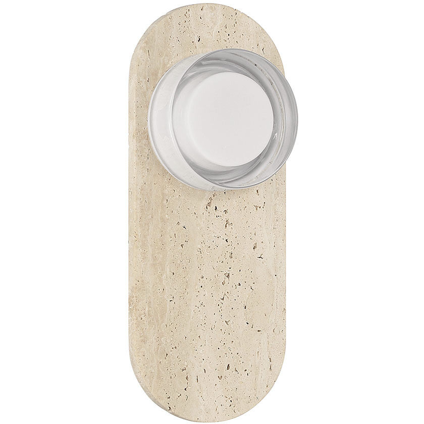 Sternn LED 15 inch Travertine Outdoor Wall Sconce in Clear Wave