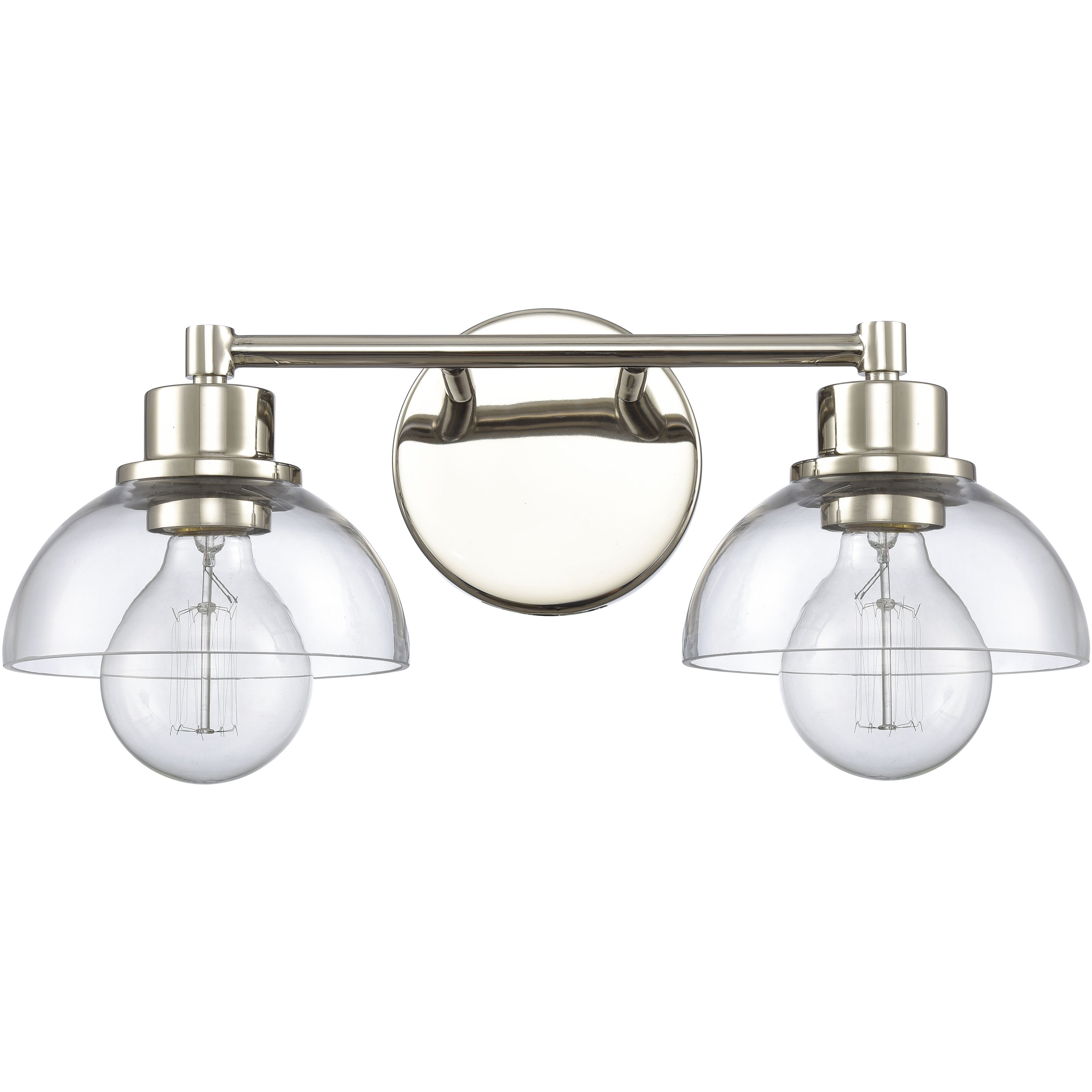 Julian Vanity Light Wall Light in Polished Nickel