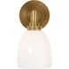 Chapman & Myers Wilton2 1 Light 5 inch Hand-Rubbed Antique Brass Single Bath Light Wall Light