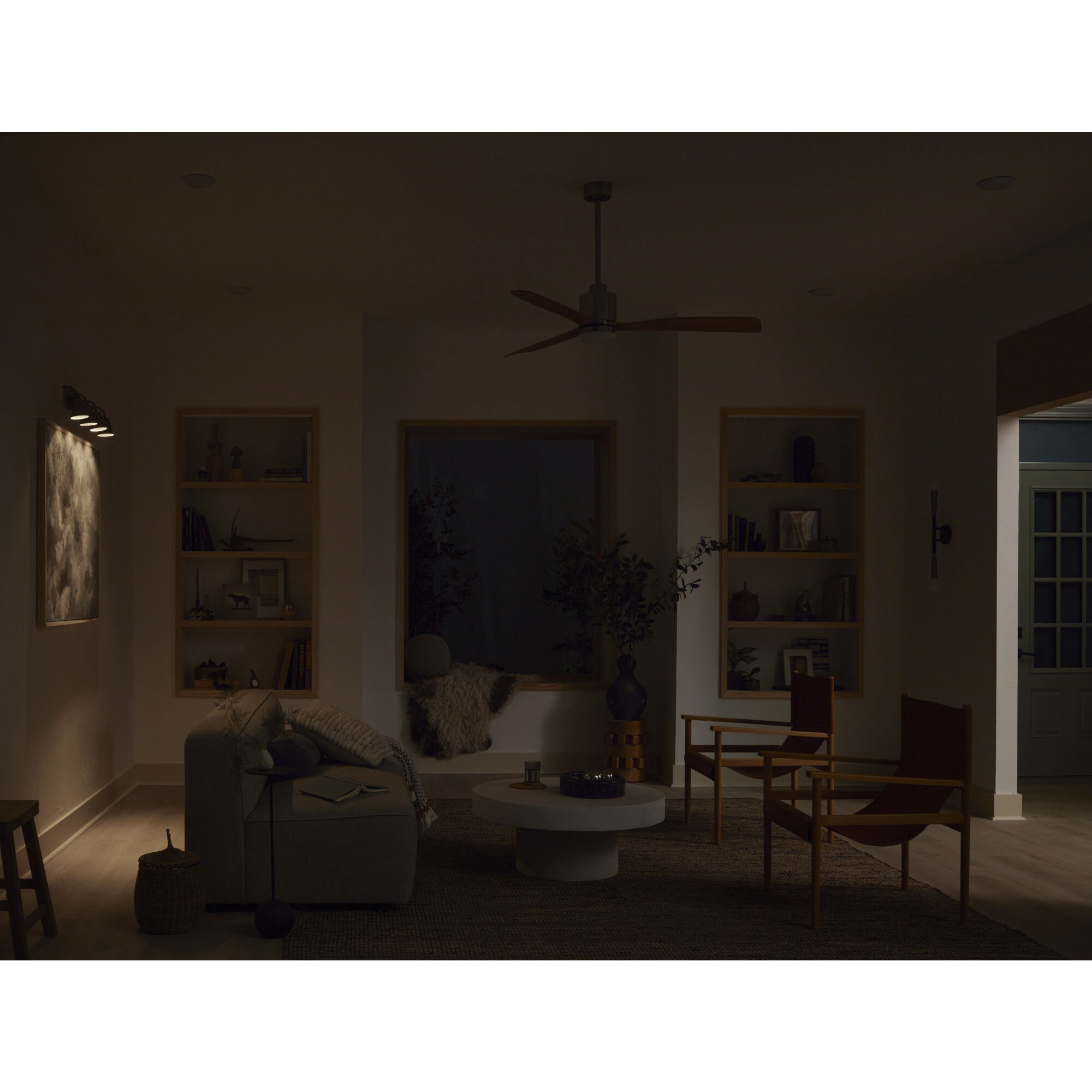 Sylvia 4 Light 120 Brushed Natural Brass Rail Light Ceiling Light