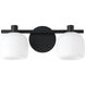 Valentina 2 Light 15 inch Matte Black Vanity Light Wall Light
