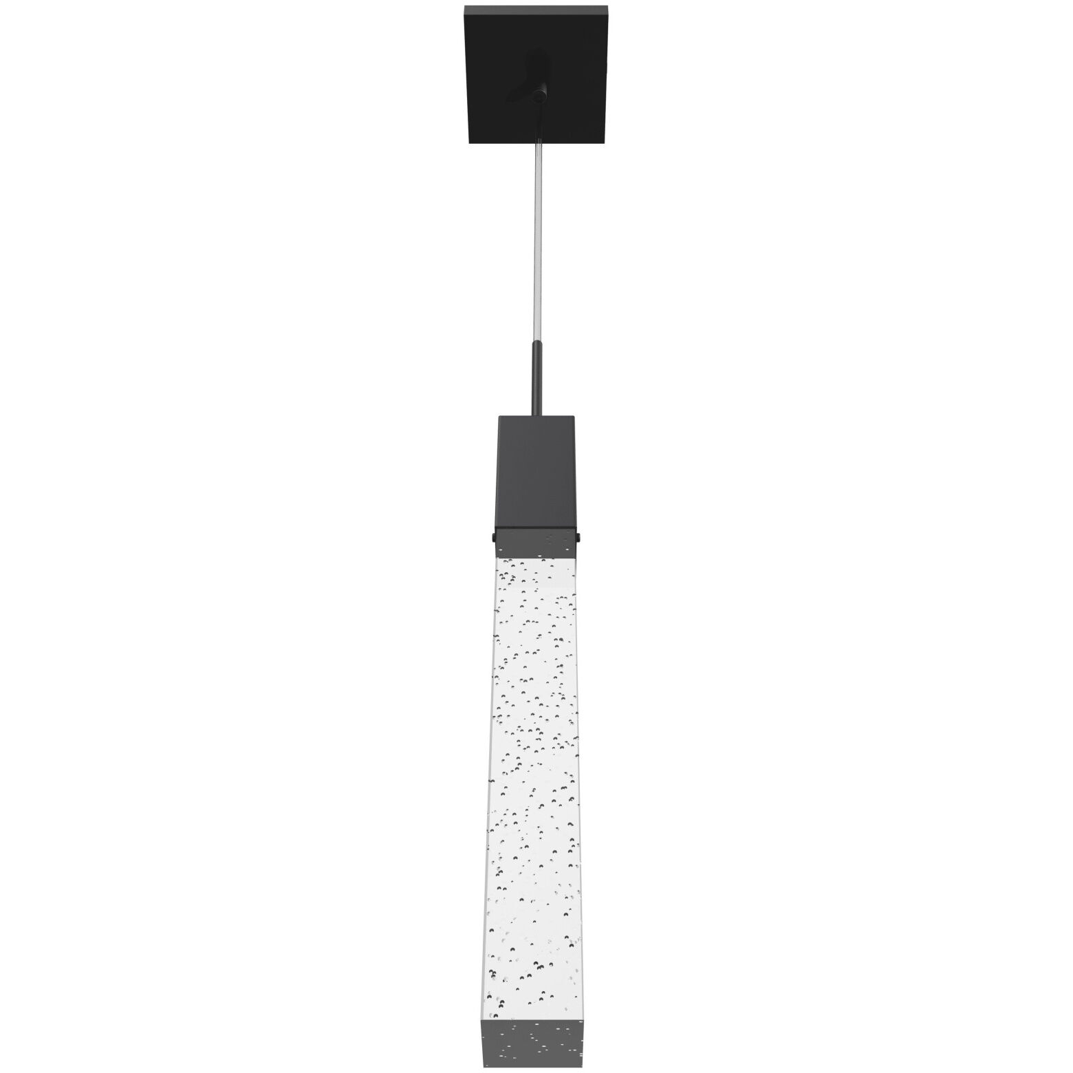 Original Glacier Avenue LED 2 inch Black Pendant Ceiling Light in Bubbled