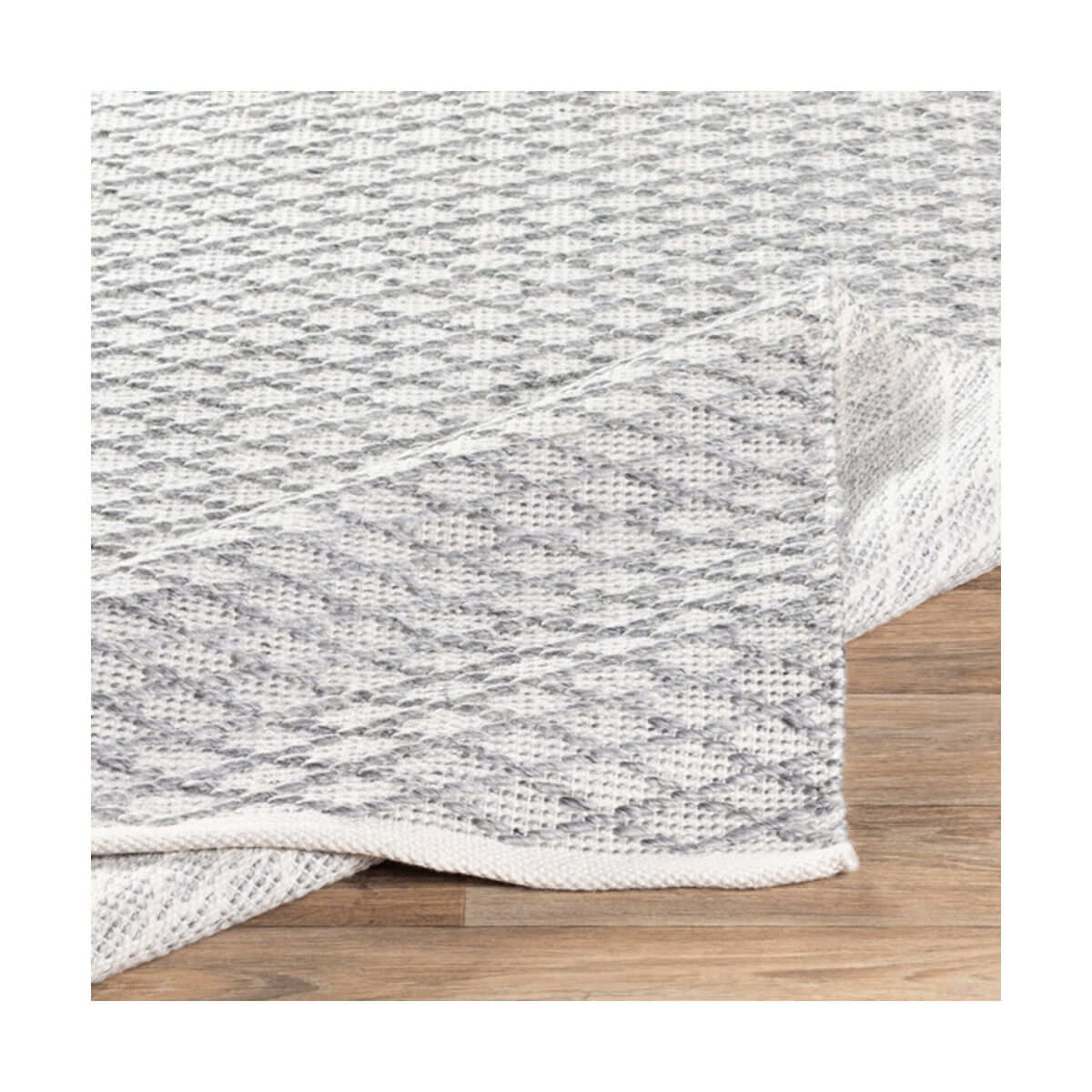 Modena 120 X 96 inch Gray/White Handmade Rug in 8 x 10, Rectangle