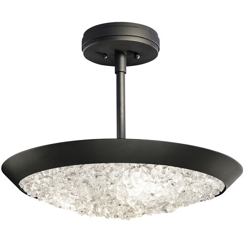 Arctic Halo 3 Light 20 inch Black Semi-Flush Mount Ceiling Light